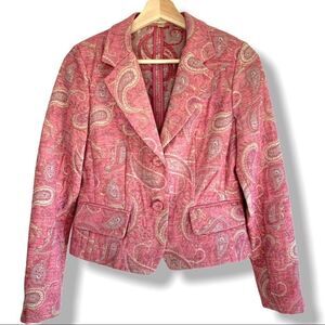 Della Spiga (weekend) Paisley Print Button Blazer